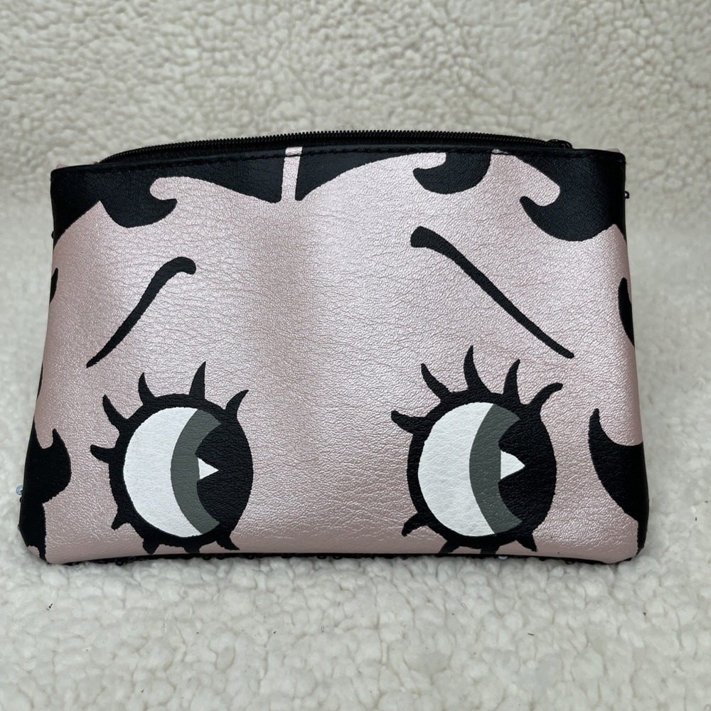 Betty Boop x Ipsy Make-Up Bag Change Purse Clutch Sequins Betty Face Travel Bag